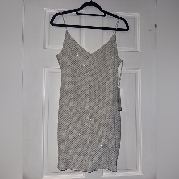 Macy's Shimmering Silver Dress - Picture 1 of 4